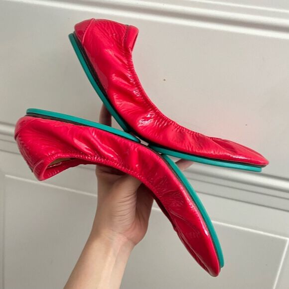 TIEKS Razzleberry Pop Pink Foldable Hot Pink Flats sz. 11 - Picture 11 of 14